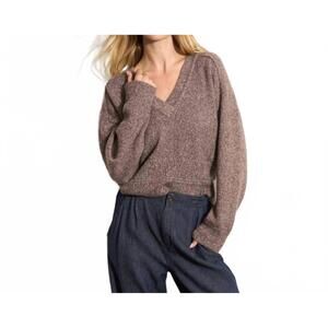 NEW ROWAN eden deep v sweater in mountain ridge